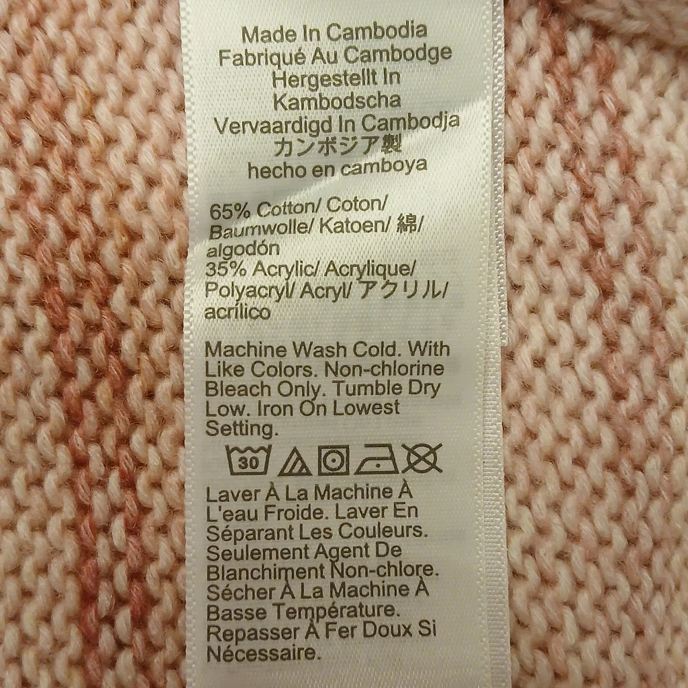 J. Crew Soft Pink Space - Dyed Sweater Size Large